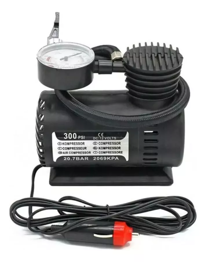 Foto 2 pulgar | Minicompresor de Aire Power Hunt Inflador 300 PSI Negro 12v