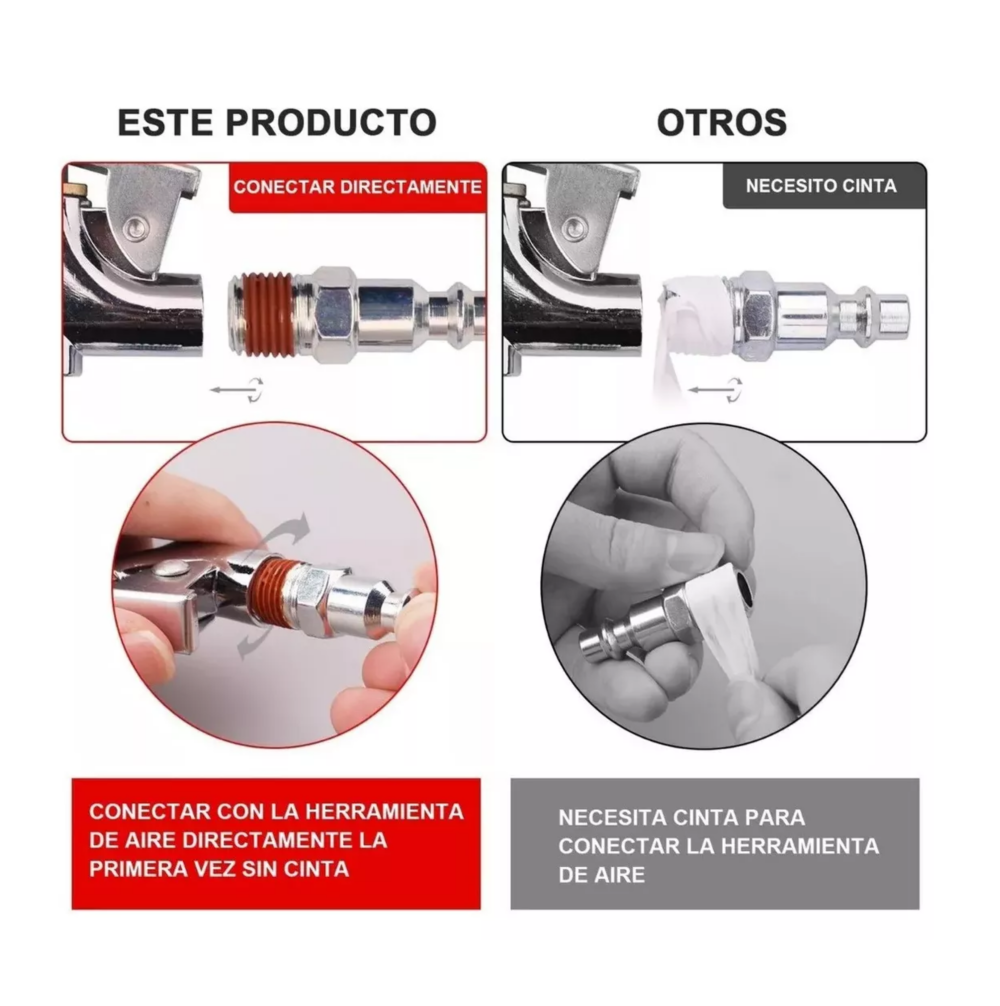 Foto 5 pulgar | Kit Accesorios Compresor De Aire 17 Piezas Con Pistola Belug Plata