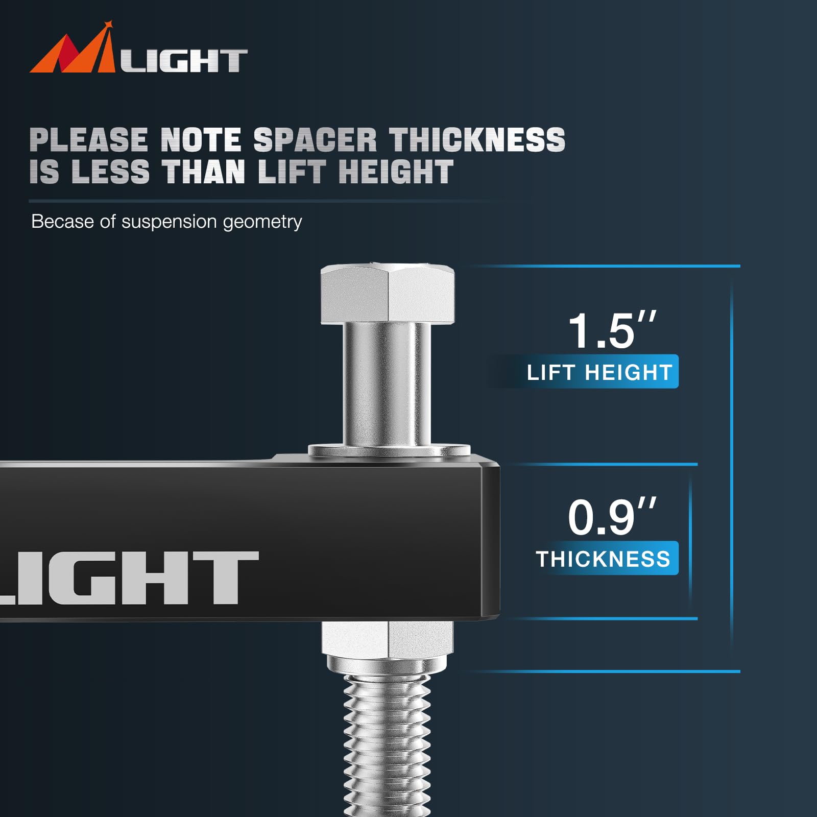 Foto 5 pulgar | Kit De Nivelación Frontal Nilight 1.5 Para Chevy Avalanche Silverado - Venta Internacional.