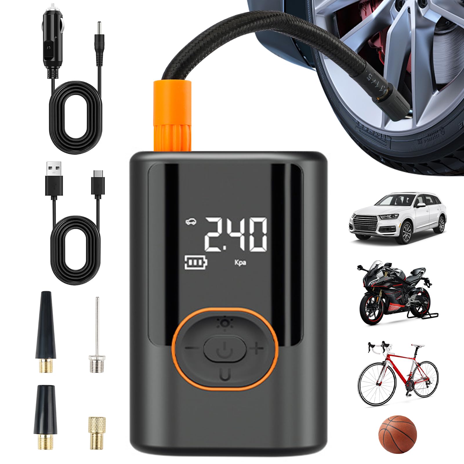 Foto 2 pulgar | Compresor De Aire Portátil Para Inflar Neumáticos, 150 Psi, Con Manómetro De 4000 Mah - Venta Internacional.
