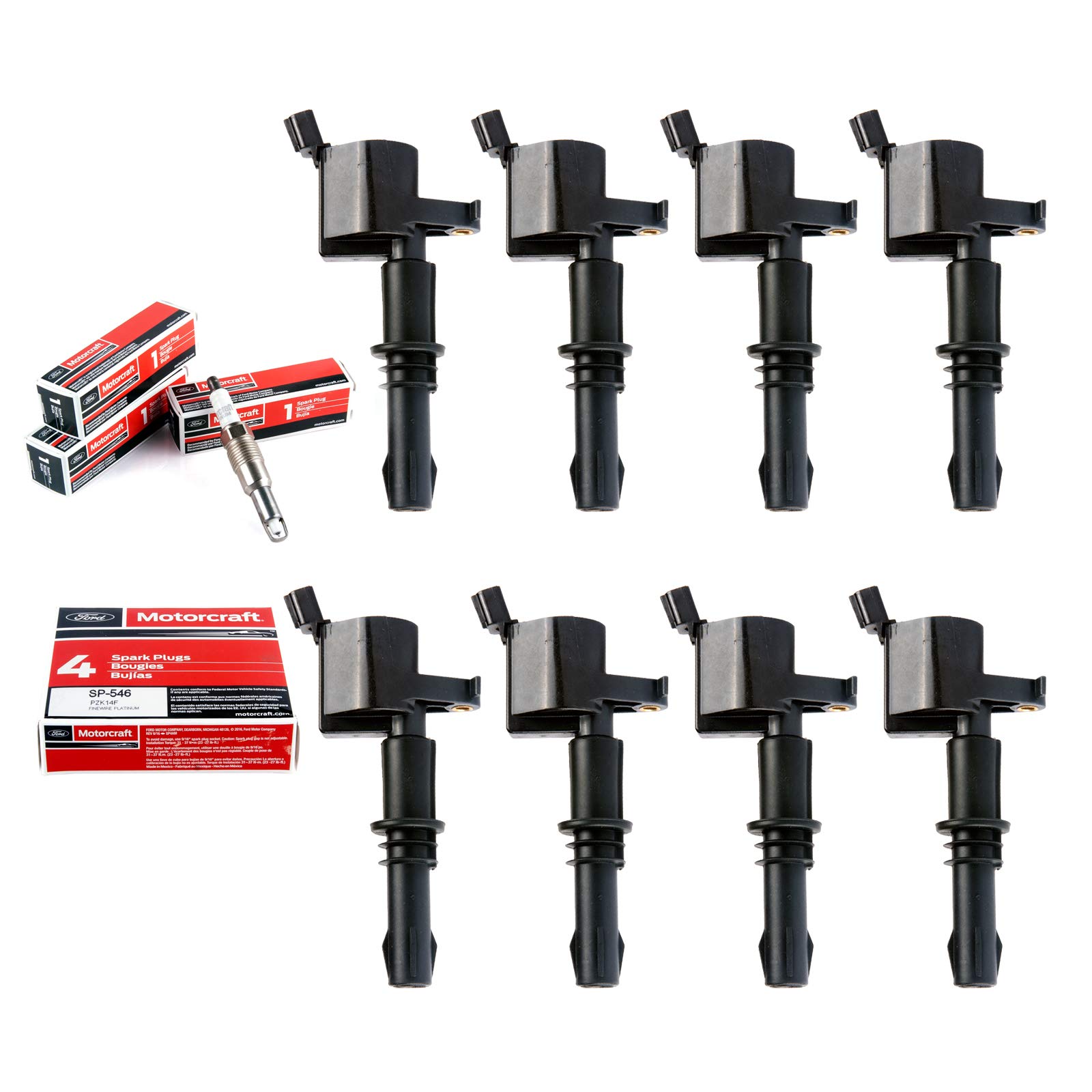 Paquete De Bobinas De Encendido Y Juego De Bujías Ford F150 F250 F350 V8 - Venta Internacional.