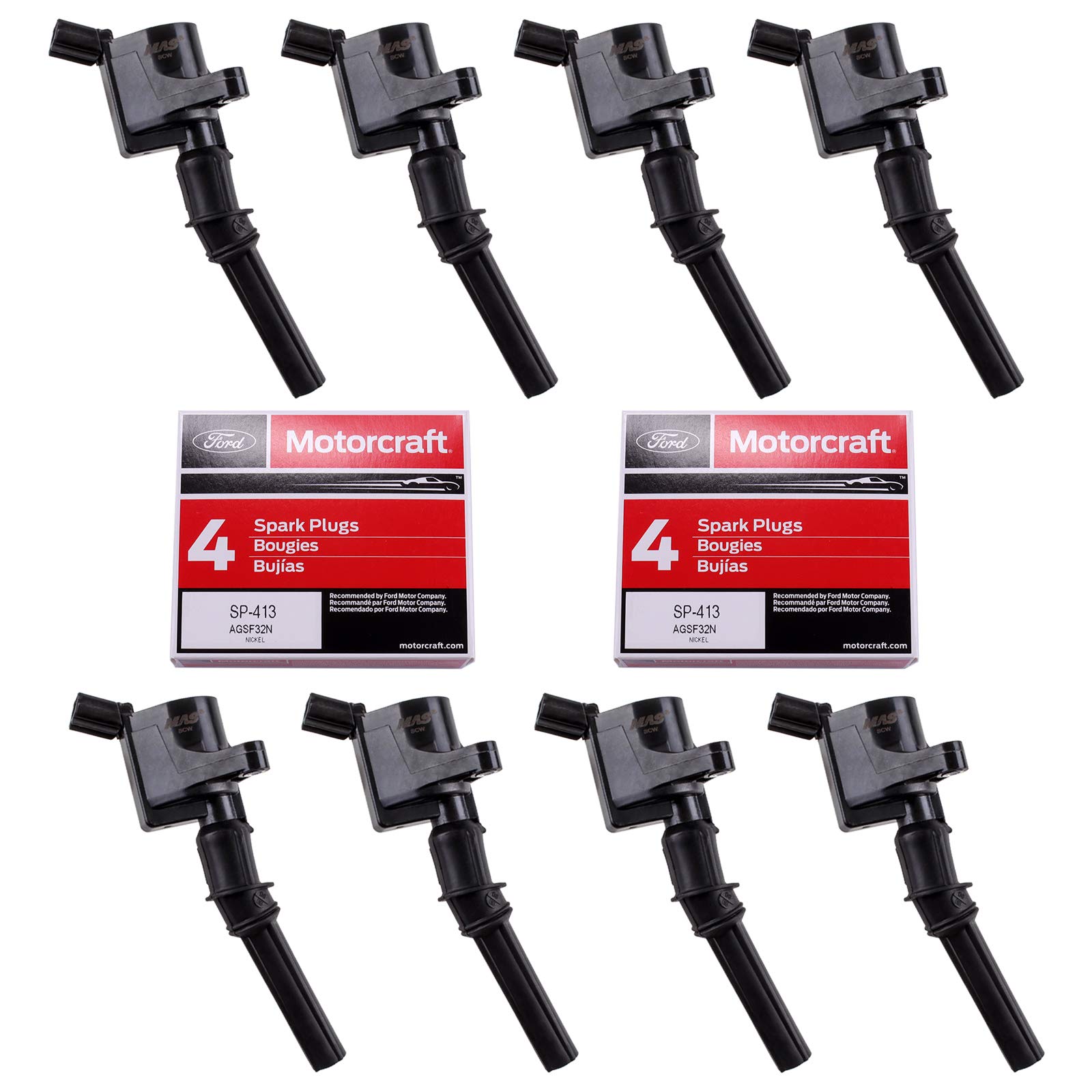 Foto 1 | Bobinas De Encendido Y Bujías Mas Dg508 Sp413 Para Ford V8 - Venta Internacional.