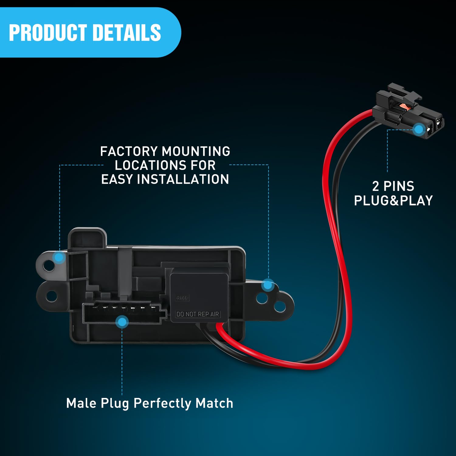 Foto 4 pulgar | Kit De Resistencias De Motor De Ventilador Ac Nilight Para Cadillac Chevy Gmc - Venta Internacional.