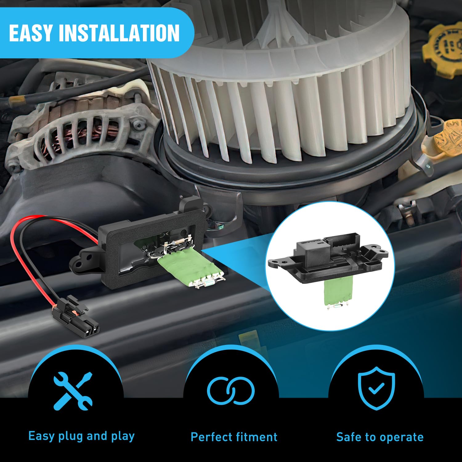 Foto 7 | Kit De Resistencias De Motor De Ventilador Ac Nilight Para Cadillac Chevy Gmc - Venta Internacional.