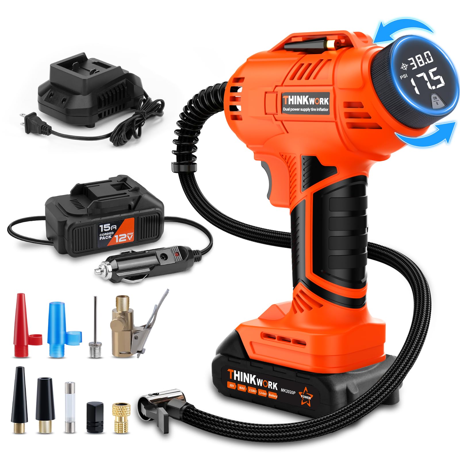 Foto 2 pulgar | Compresor de Aire Thinkwork Recargable 20 v-Venta Internacional