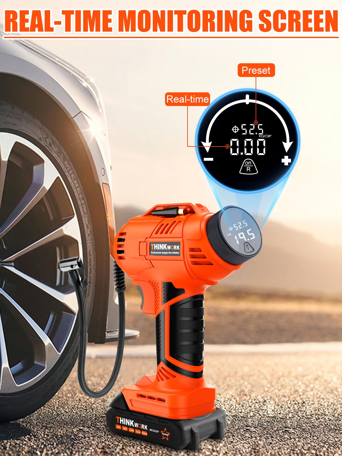 Foto 5 pulgar | Compresor de Aire Thinkwork Recargable 20 v-Venta Internacional