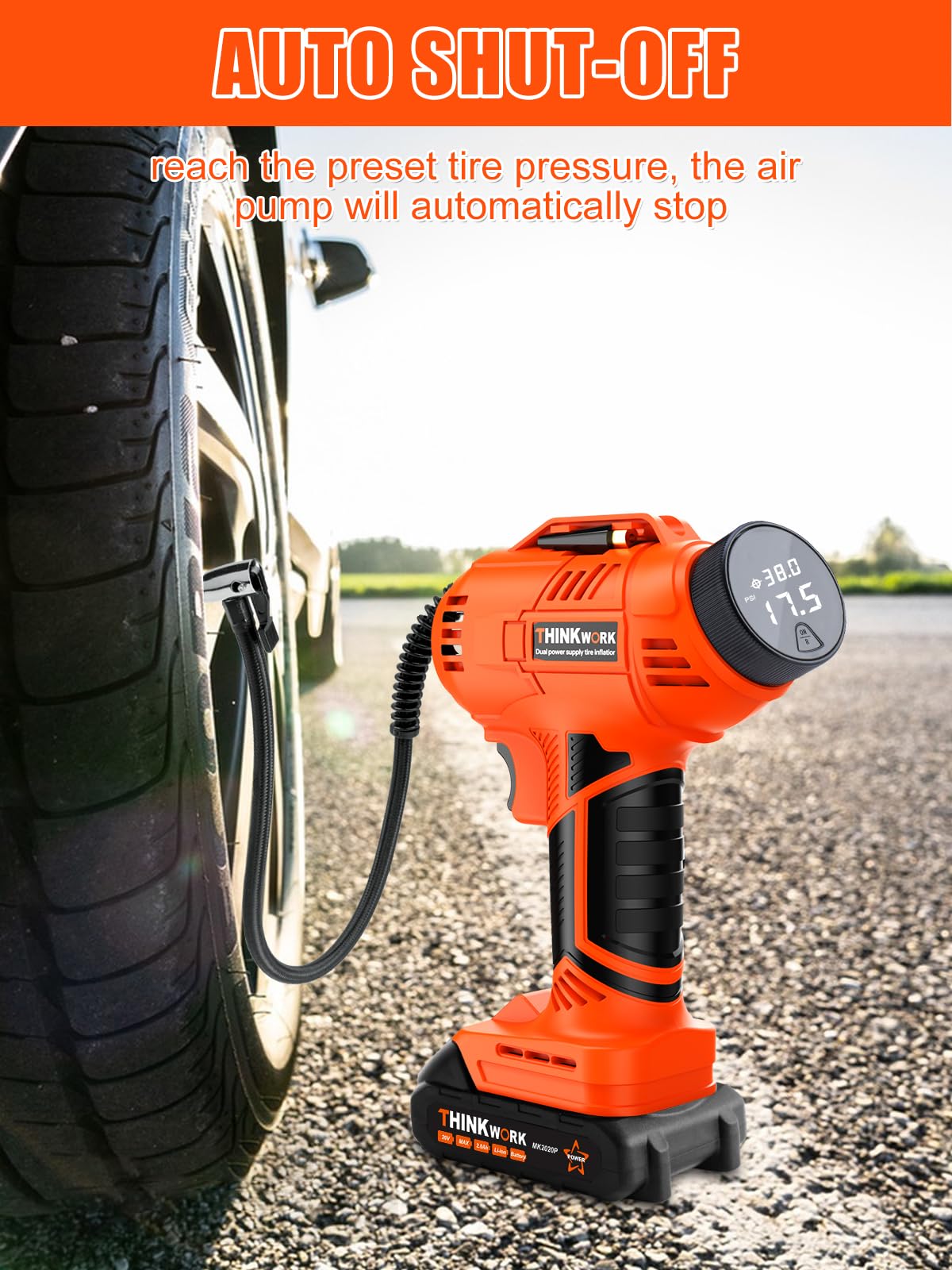 Foto 6 pulgar | Compresor de Aire Thinkwork Recargable 20 v-Venta Internacional
