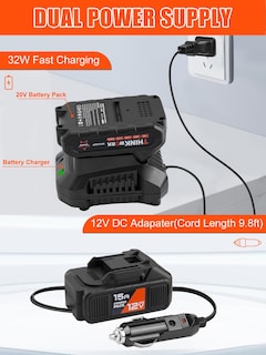 Foto 6 | Compresor de Aire Thinkwork Recargable 20 v-Venta Internacional