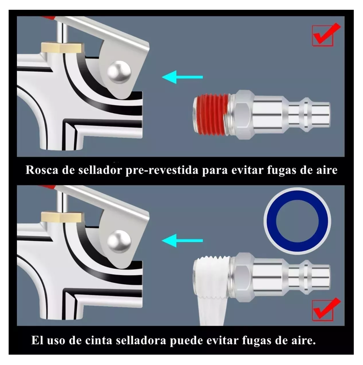 Foto 6 pulgar | Kit Accesorios Aire Para Compresor Con Manguera Belug 20 Piezas