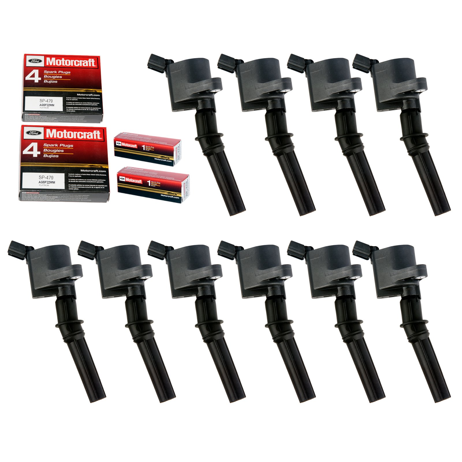 Foto 2 | Paquete de 10 Bobinas de Encendido y Bujías para Ford E350 E450 F250 - Venta Internacional