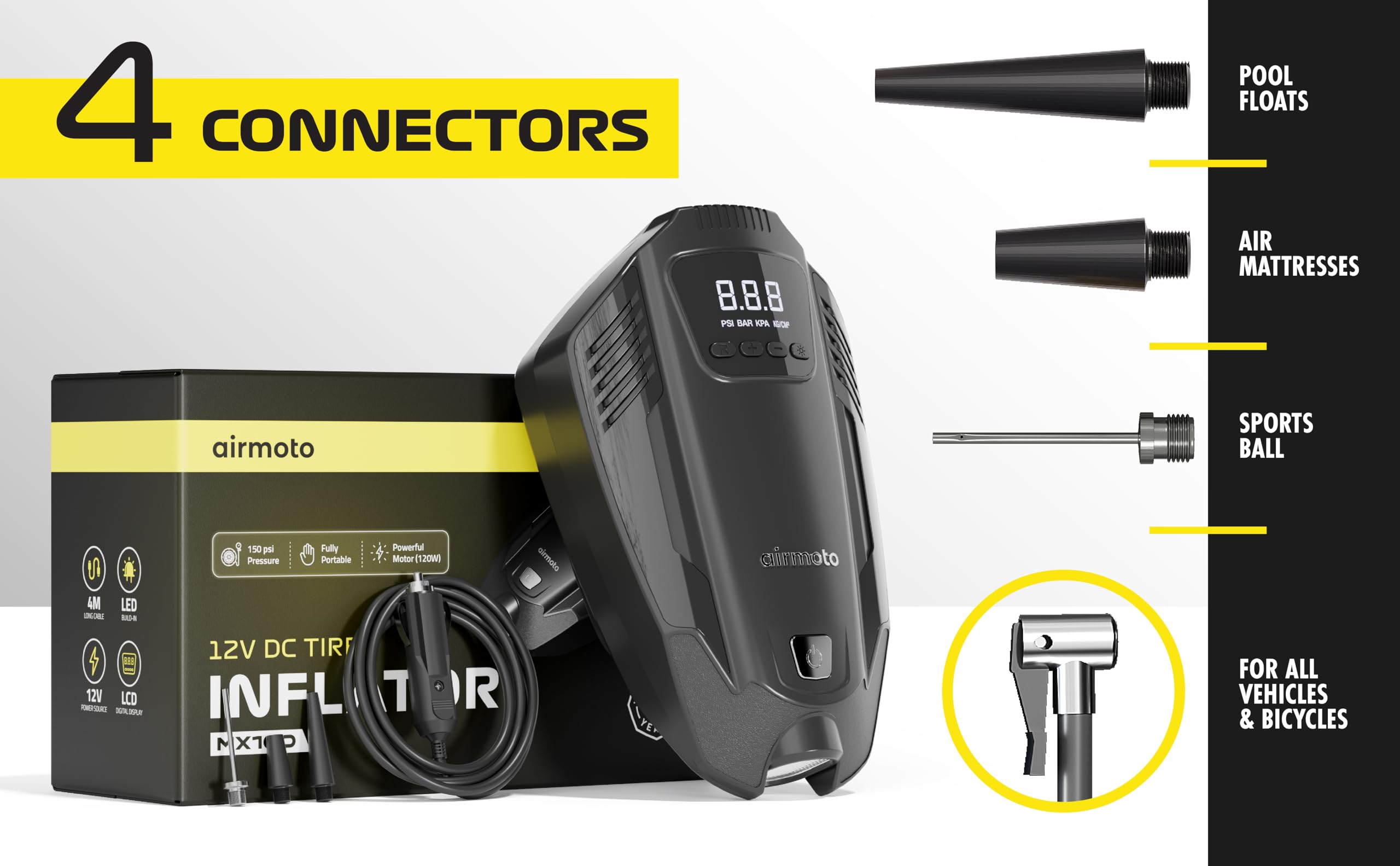 Foto 6 pulgar | Compresor de Aire Portátil Airmoto MX100 12V DC - Venta Internacional