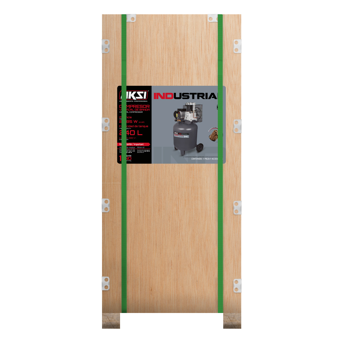Foto 5 pulgar | Compresor de Aire Aksi 240 l 4 Hp 2985 W 220 V