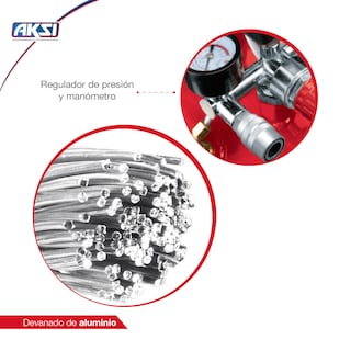 Foto 4 | Compresor de Aire Aksi 50 L 2 Hp