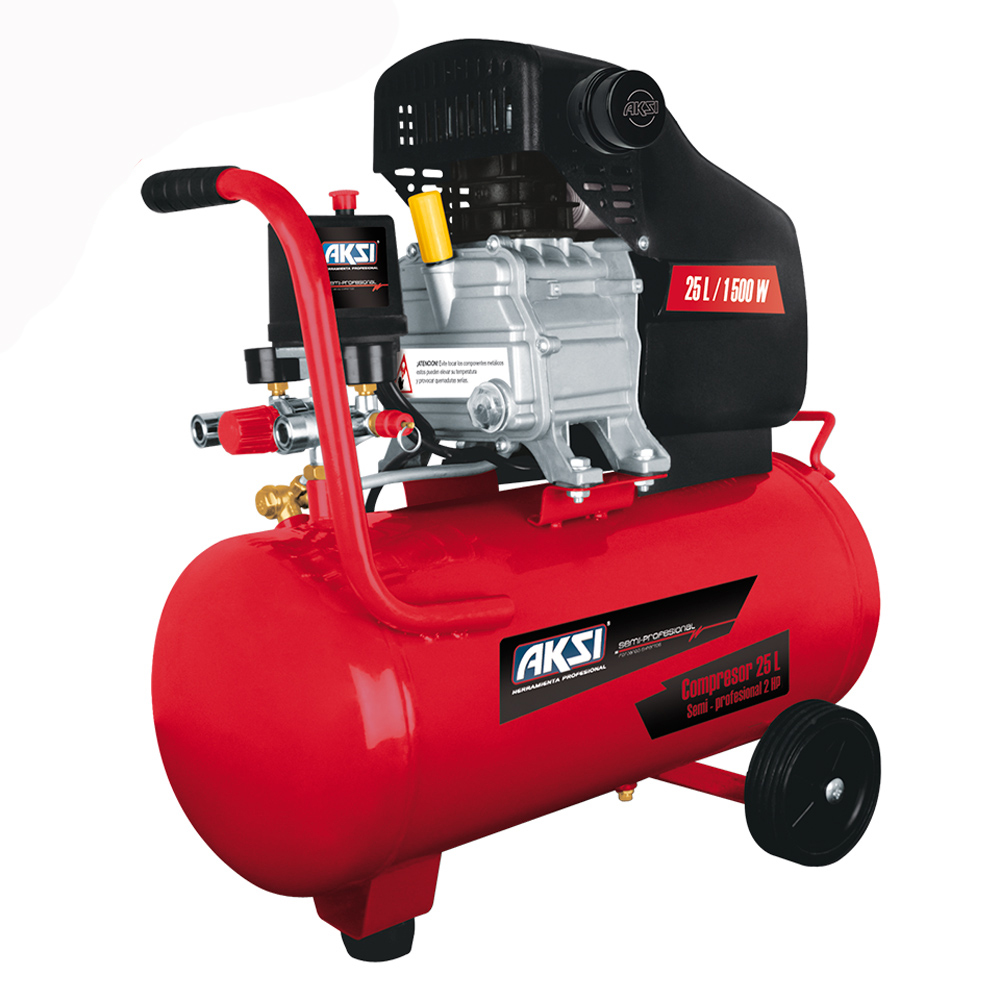 Foto 2 pulgar | Compresor de Aire Aksi 25 L 2 Hp 1500 W