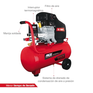 Foto 3 | Compresor de Aire Aksi 25 L 2 Hp 1500 W