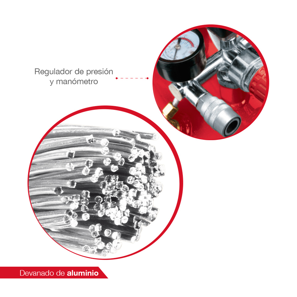 Foto 5 pulgar | Compresor de Aire Aksi 25 L 2 Hp 1500 W