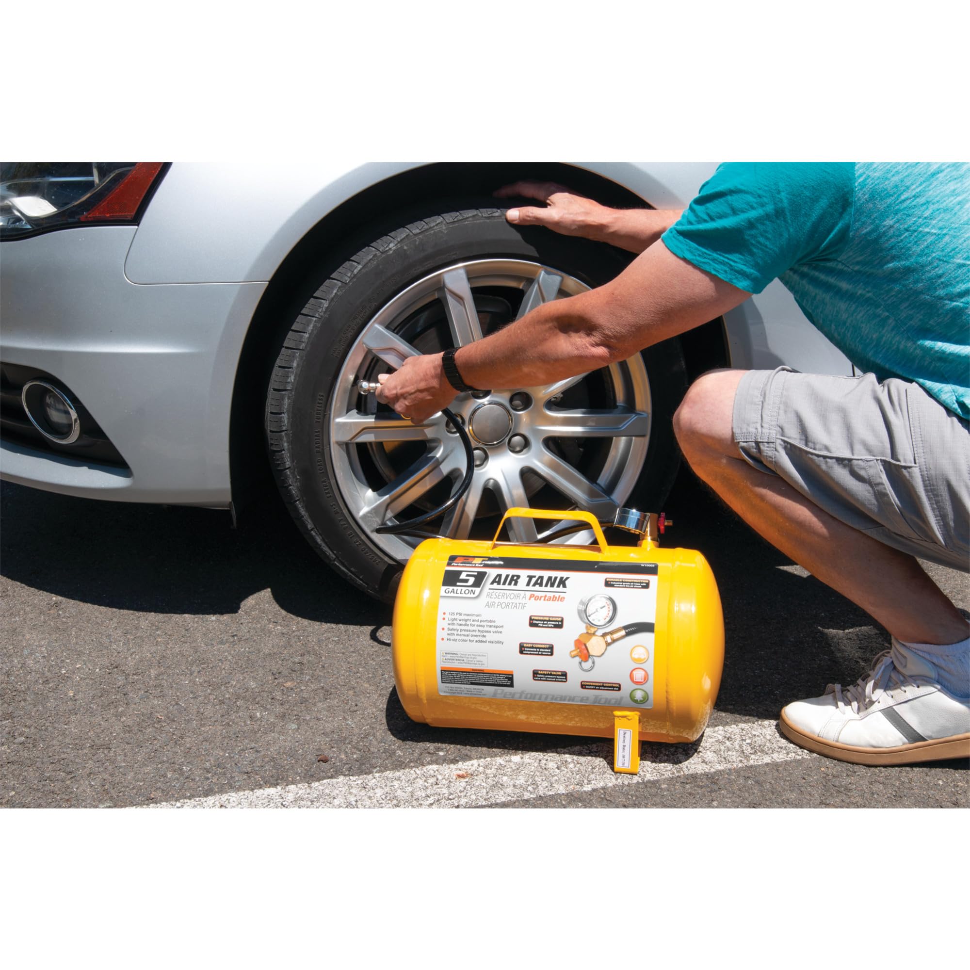 Foto 6 | Herramienta Air Tank Performance Tool W10005 Hi-viz De 19 Litros Con Mandril Para Neumáticos - Venta Internacional.
