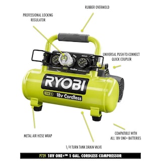 Foto 2 | Compresor De Aire Ryobi One+™ De 18 V, 4 Litros, 1 Galón, Inalámbrico - Venta Internacional.