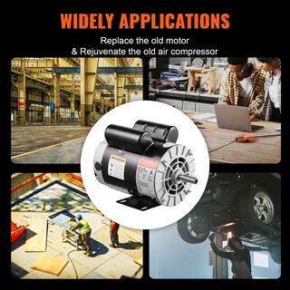 Foto 6 | Motor De Compresor De Aire Vevor 3.7hp 3450rpm 230v 17.2a 56 Chasis - Venta Internacional.