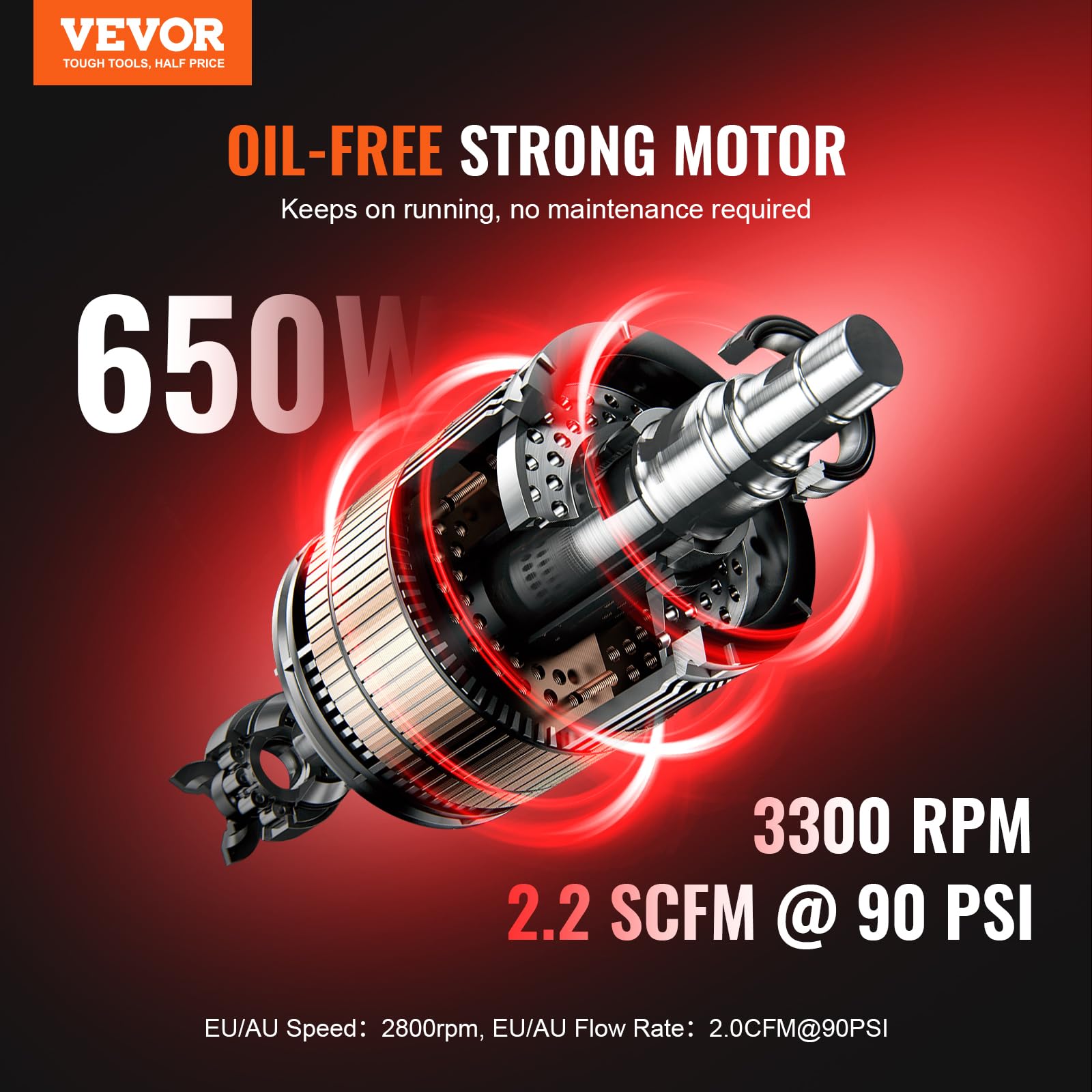 Foto 3 pulgar | Compresor De Aire Vevor Con Tanque De Acero De 4.6 Galones, 1 Hp, 2.2 Cfm @90 Psi - Venta Internacional.