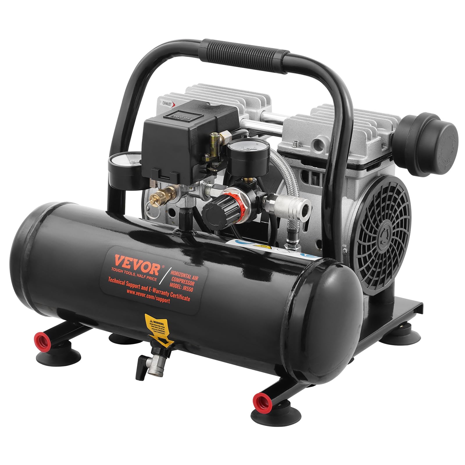 Foto 1 | Compresor De Aire Vevor, Tanque De Acero De 1 Galón, 1 Hp, 1.5 Cfm, 120 V - Venta Internacional.