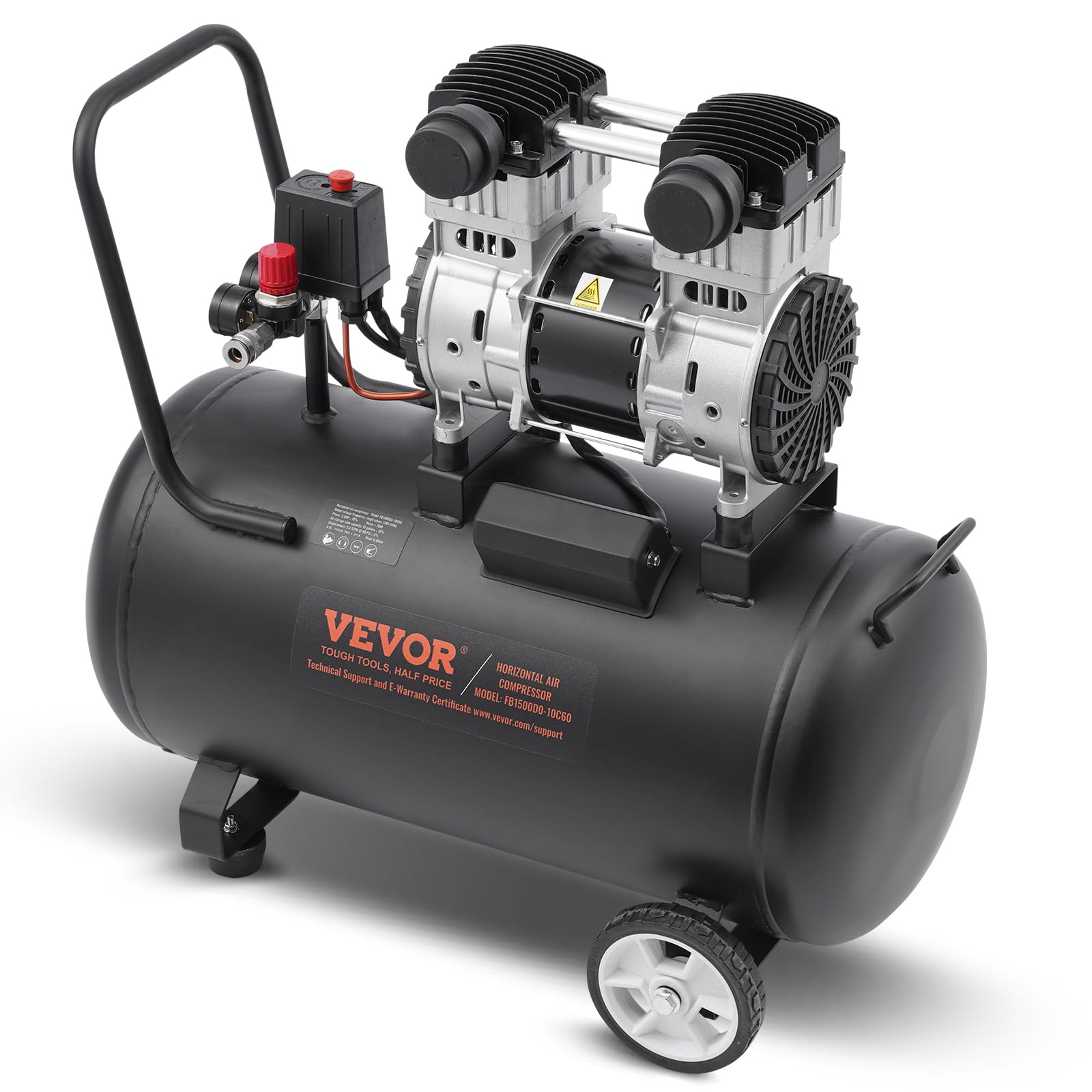 Foto 2 pulgar | Compresor De Aire Vevor Con Tanque De Acero De 15 Galones, 2 Hp, 5.3 Cfm, 125 Psi - Venta Internacional.