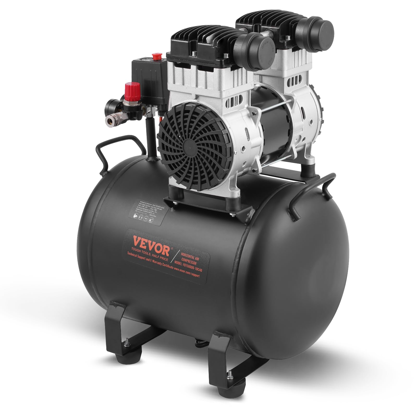 Compresor De Aire Vevor Con Tanque De Acero De 10 Galones, 2 Hp, 5.3 Cfm, 125 Psi - Venta Internacional.