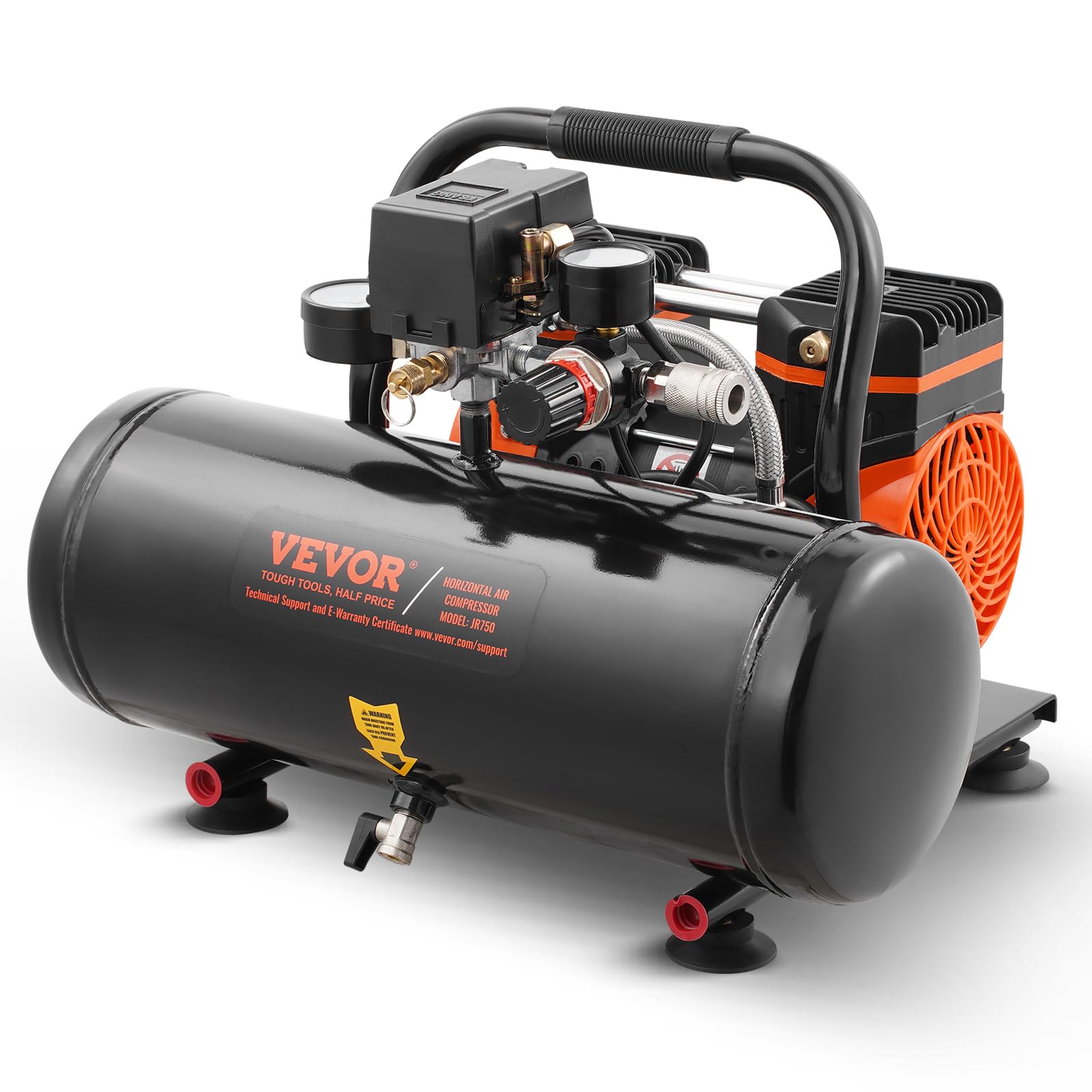 Foto 2 pulgar | Compresor De Aire Vevor, Tanque De Acero De 2 Galones, 1 Hp, 2.1 Cfm, 120 V - Venta Internacional.