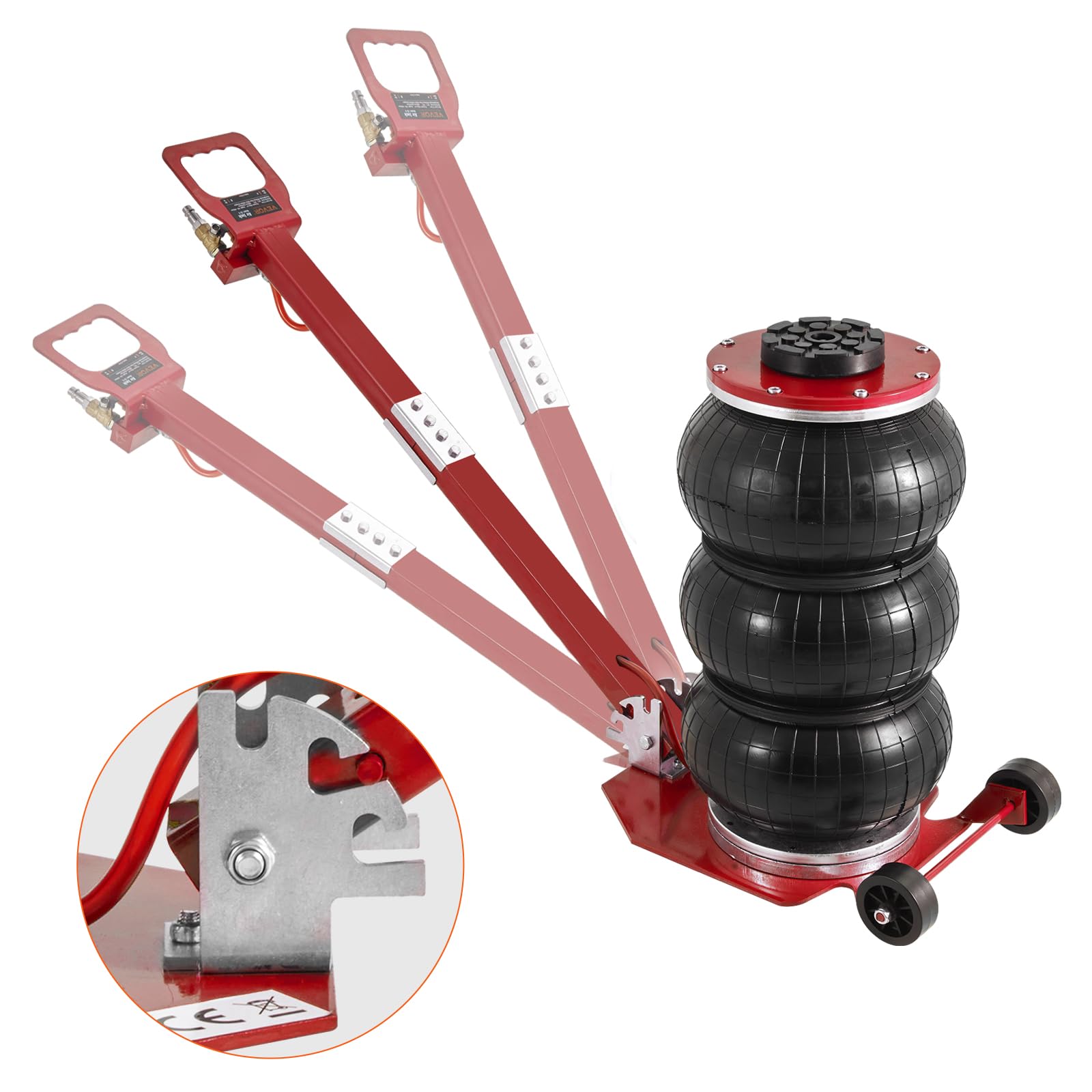 Foto 8 pulgar | Air Jack Vevor, 3 Toneladas/6600 Libras, Triple Bolsa Air Jack Lift 15.75 - Venta Internacional.