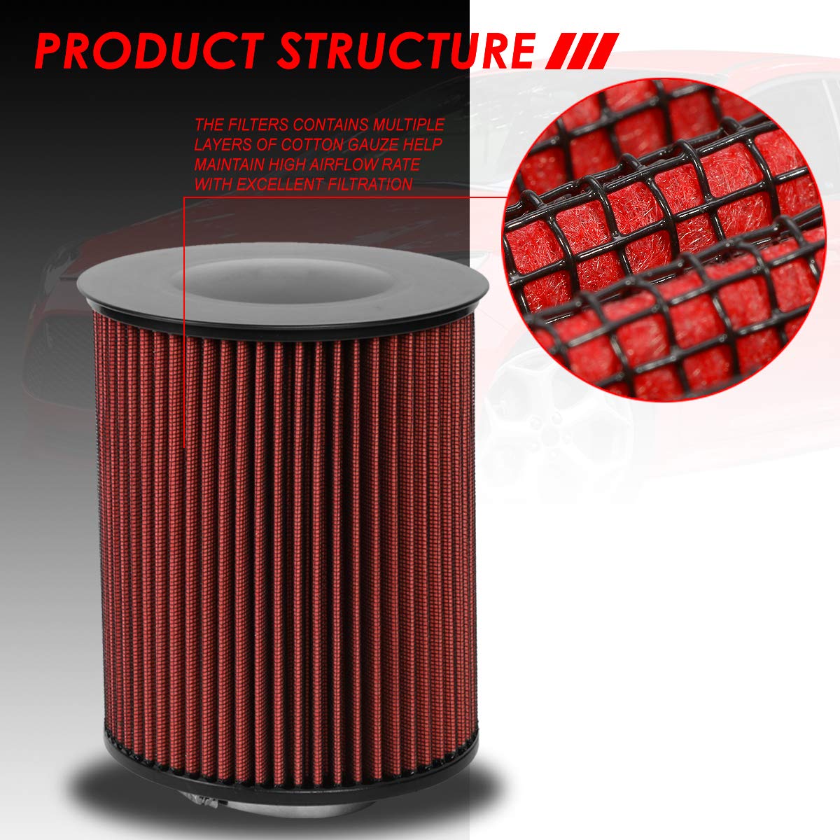 Foto 3 pulgar | Filtro De Aire Dna Motoring Afpn-228-rd Lavable Para Ford - Venta Internacional.