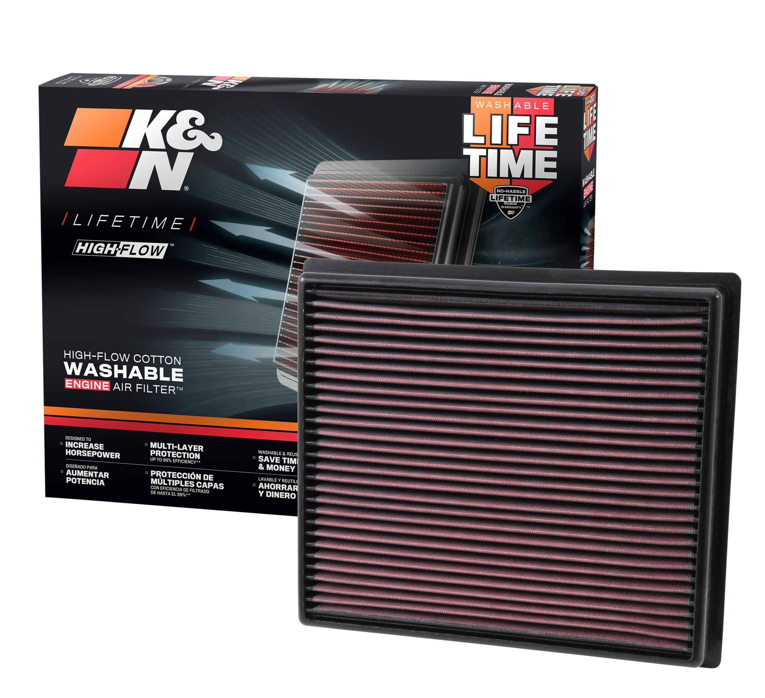 Foto 2 pulgar | Filtro De Aire De Motor K&n High-flow Lifetime Para Toyota Truck & Suv - Venta Internacional.