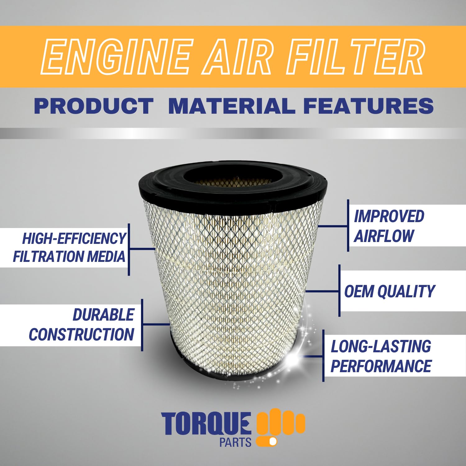 Foto 4 | Filtro De Aire Del Motor Compatible Con Torque Freightliner Columbia - Venta Internacional.