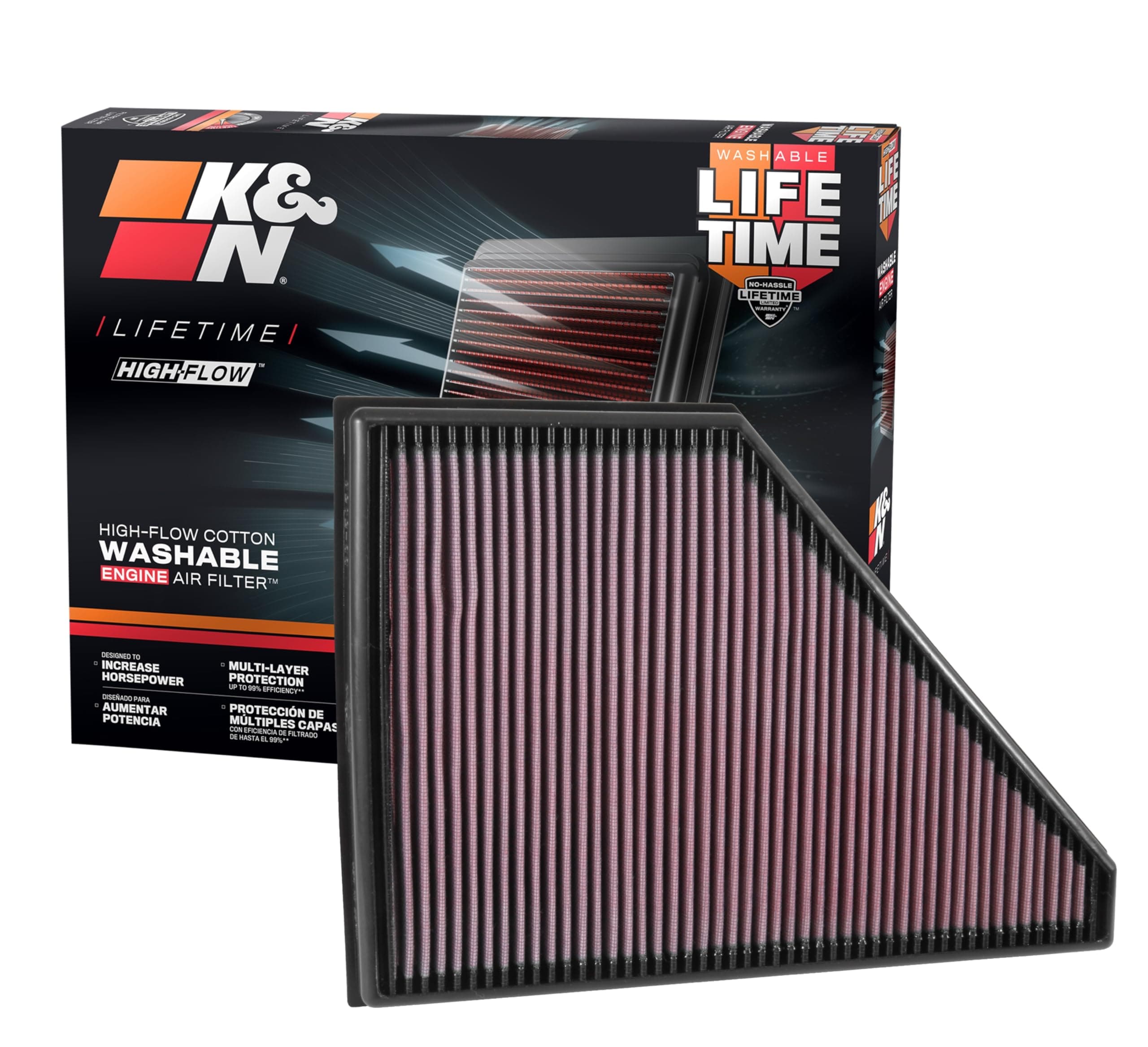 Filtro De Aire Para Motor K&n, Reutilizable Y Lavable, Para Chevy/gmc/cadillac - Venta Internacional. $2,076