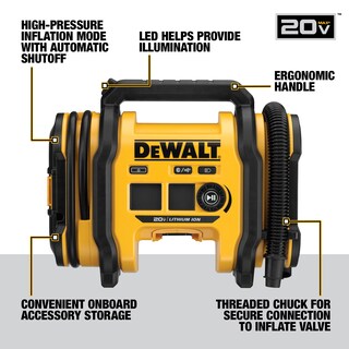 Foto 2 | Inflador De Neumáticos Dewalt 20v Max Compact Portable Con Luz Led - Venta Internacional.