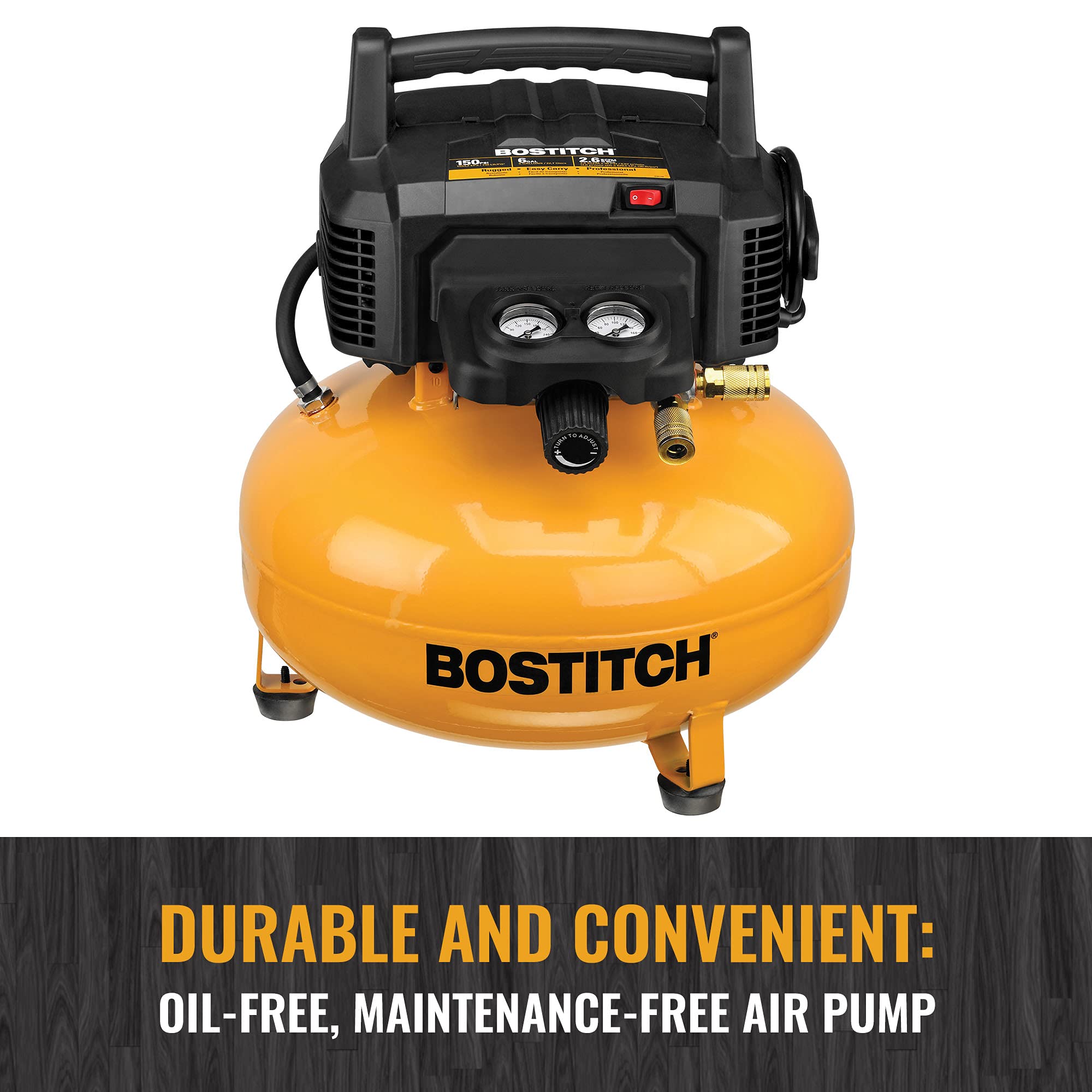 Foto 4 pulgar | Compresor De Aire Bostitch Sin Aceite De 6 Galones Y 150 Psi (btfp02012-wpk) - Venta Internacional.