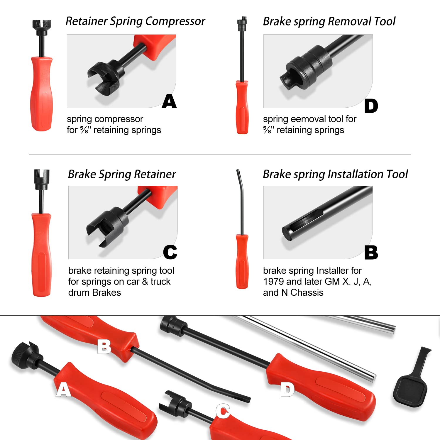 Foto 4 pulgar | Kit De Servicio De Frenos Dna Motoring Tools-00245, 8 Piezas Con Funda - Venta Internacional.