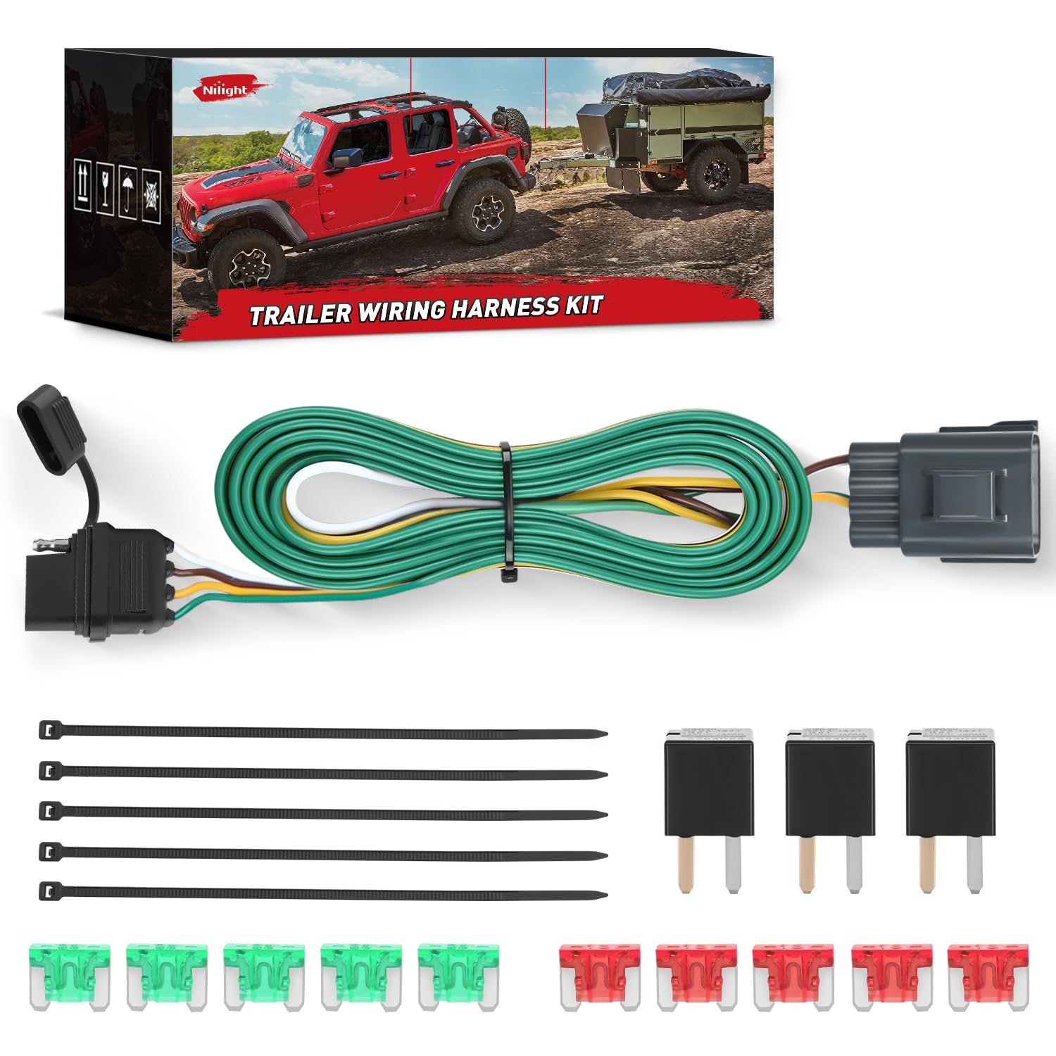 Foto 2 pulgar | Kit De Arnés De Cableado Para Remolque Nilight 56245 Para Buick Enclave - Venta Internacional.