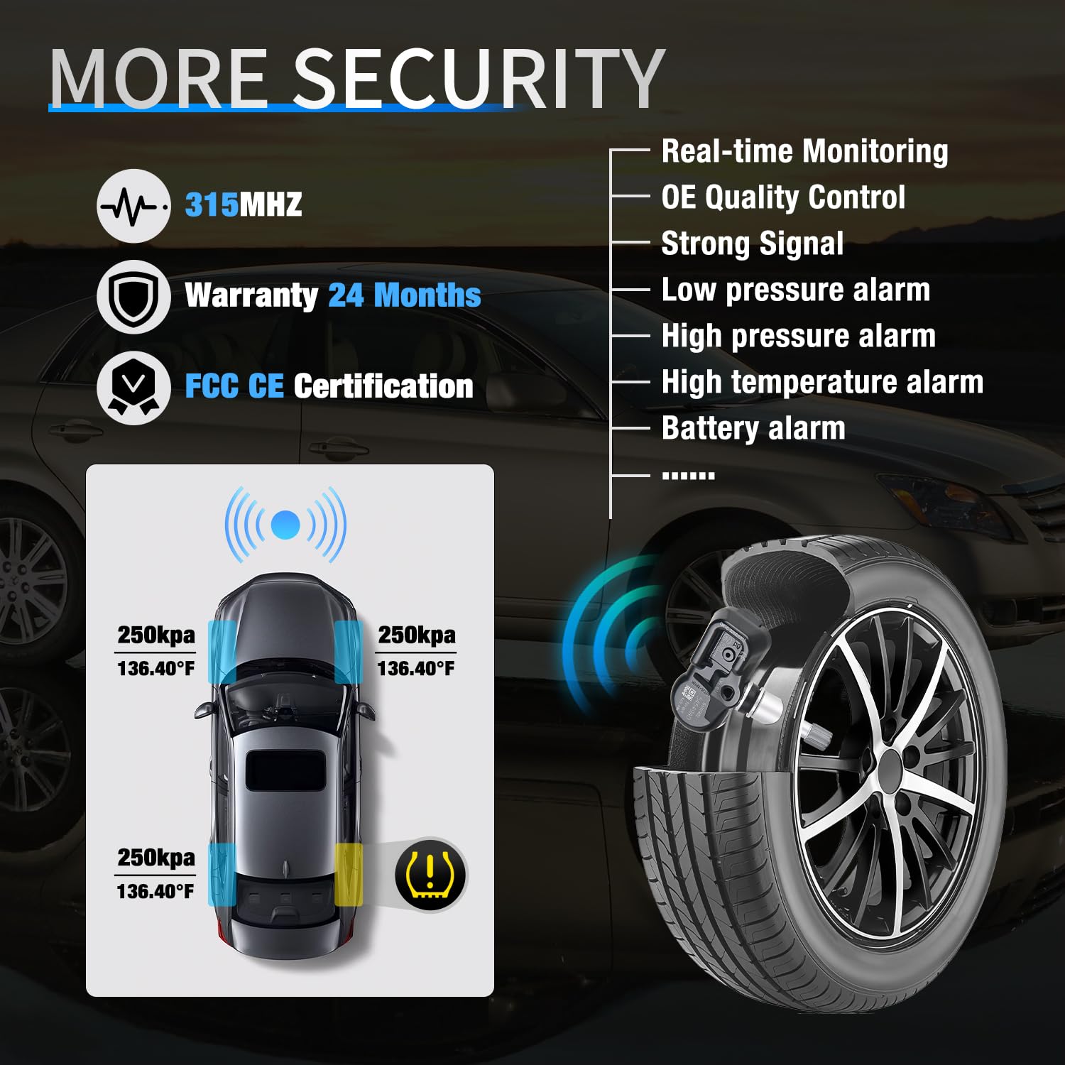 Foto 6 pulgar | Sensor Tpms Nilight Compatible Con El Toyota 4runner Fj Cruiser - Venta Internacional.