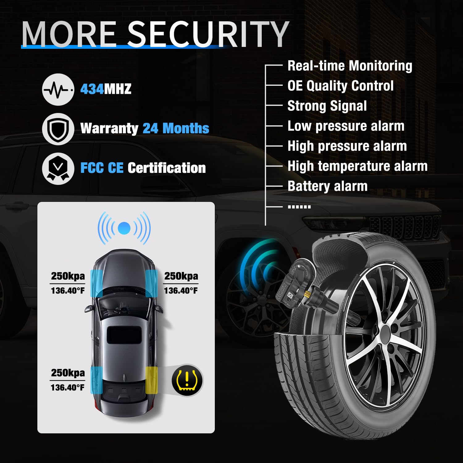 Foto 7 pulgar | Sensor Tpms Nilight Compatible Con Ram 2500 3500 4500 5500 - Venta Internacional.