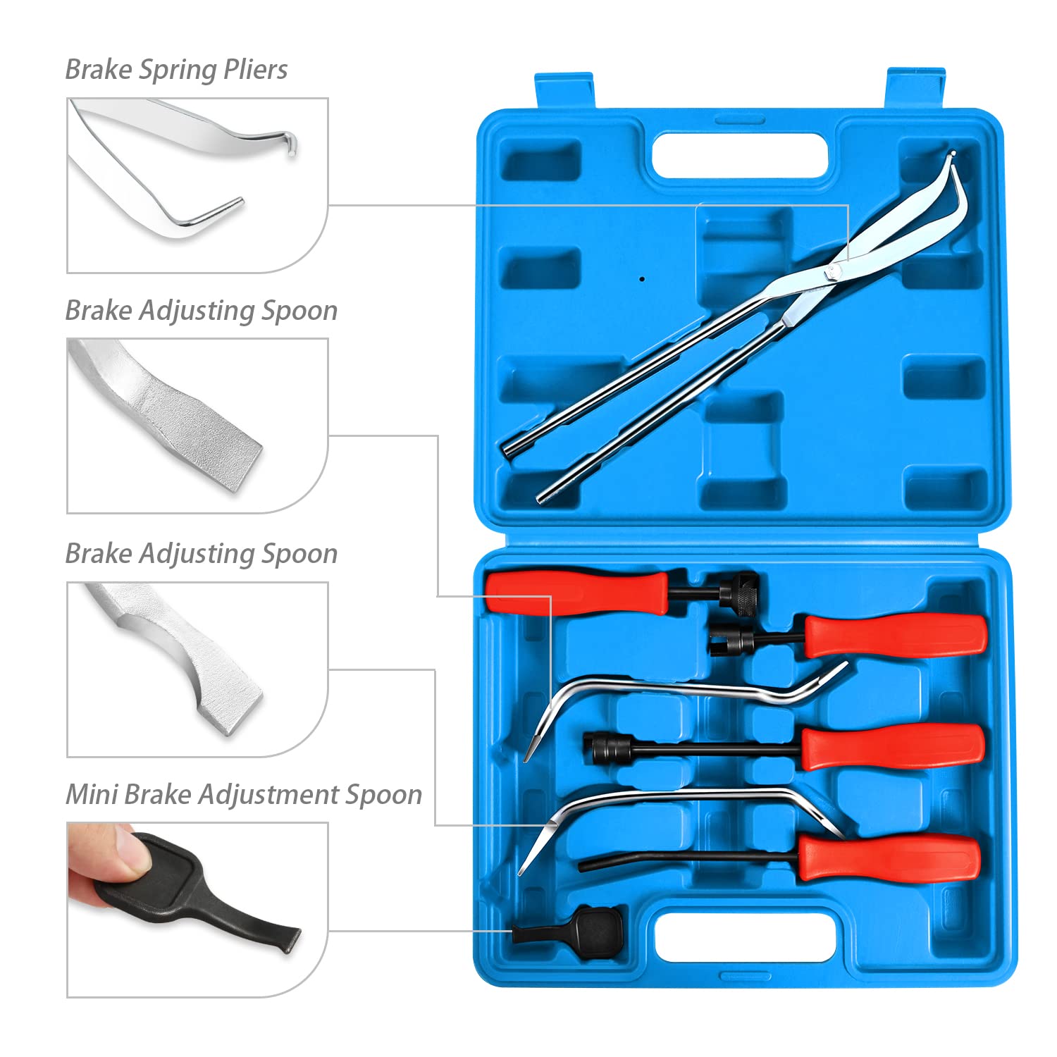 Foto 5 pulgar | Kit De Servicio De Frenos Dna Motoring Tools-00244, 8 Piezas Con Funda - Venta Internacional.
