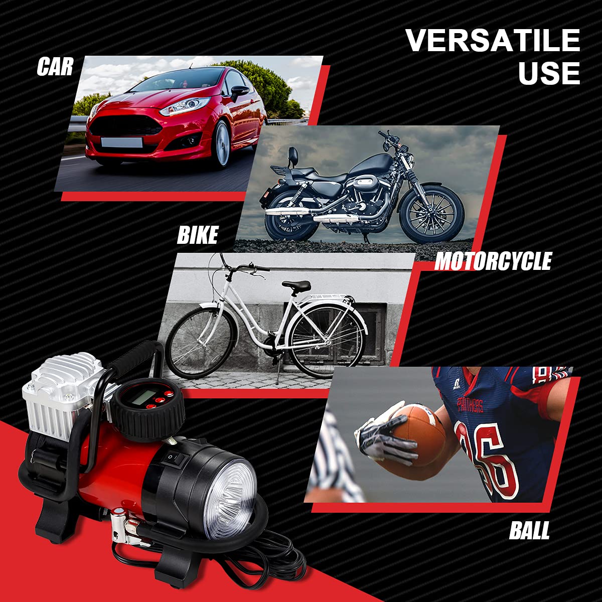 Foto 7 | Bomba De Aire, Compresor De Aire Portátil, 12 V, 125 Psi - Venta Internacional.