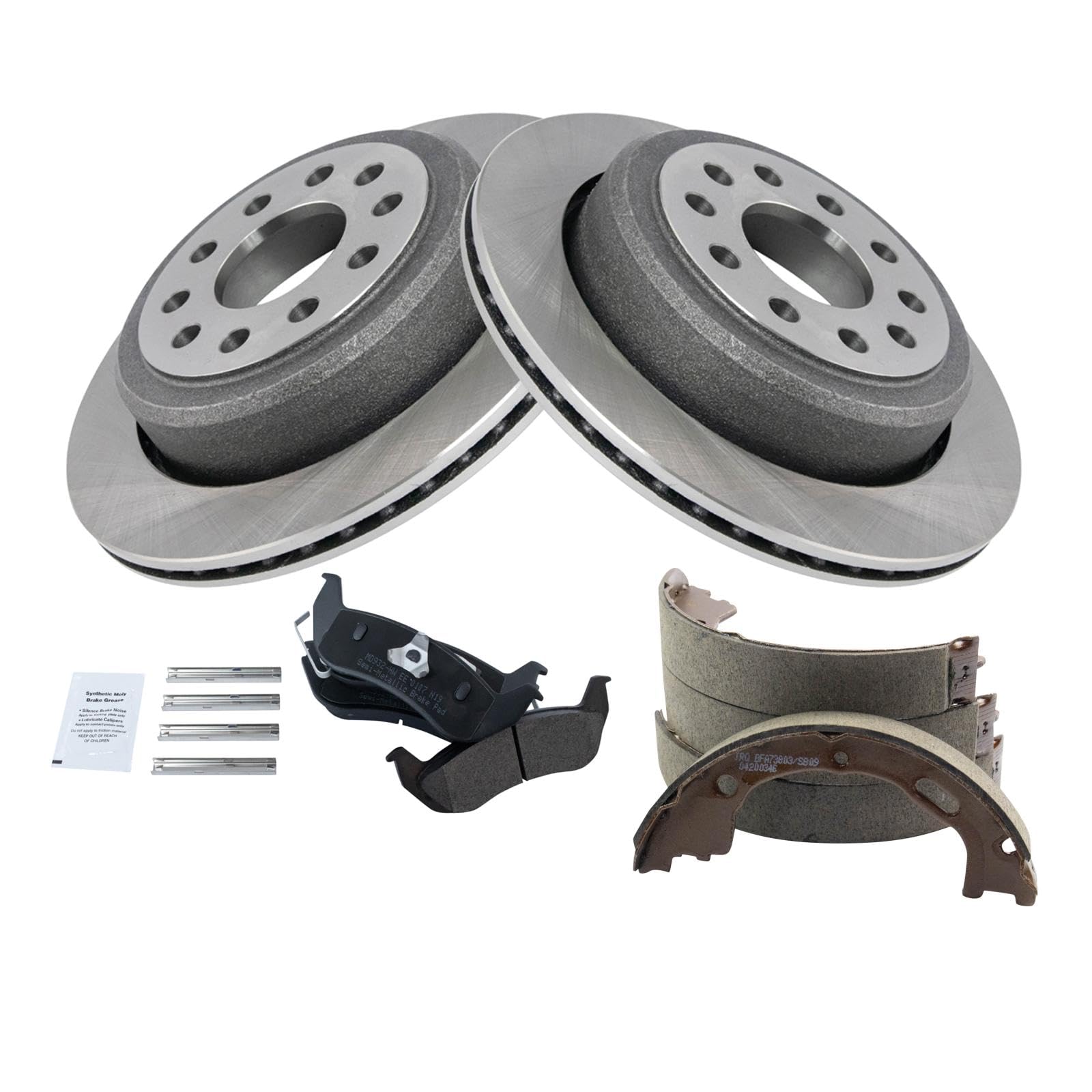 Foto 2 | Kit De Pastillas De Freno Y Rotor Trq Trasero Semimetálico Para Lincoln Town Car - Venta Internacional.