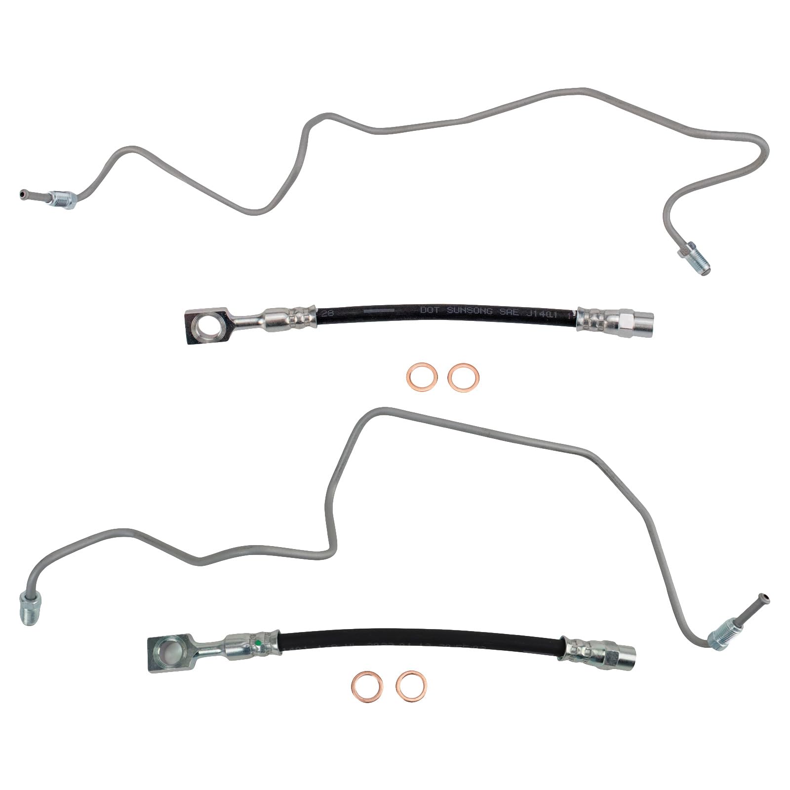 Juego De Manguitos De Freno Trasero Trq Compatible Con Audi Vw 2000-2006 - Venta Internacional. $2,461