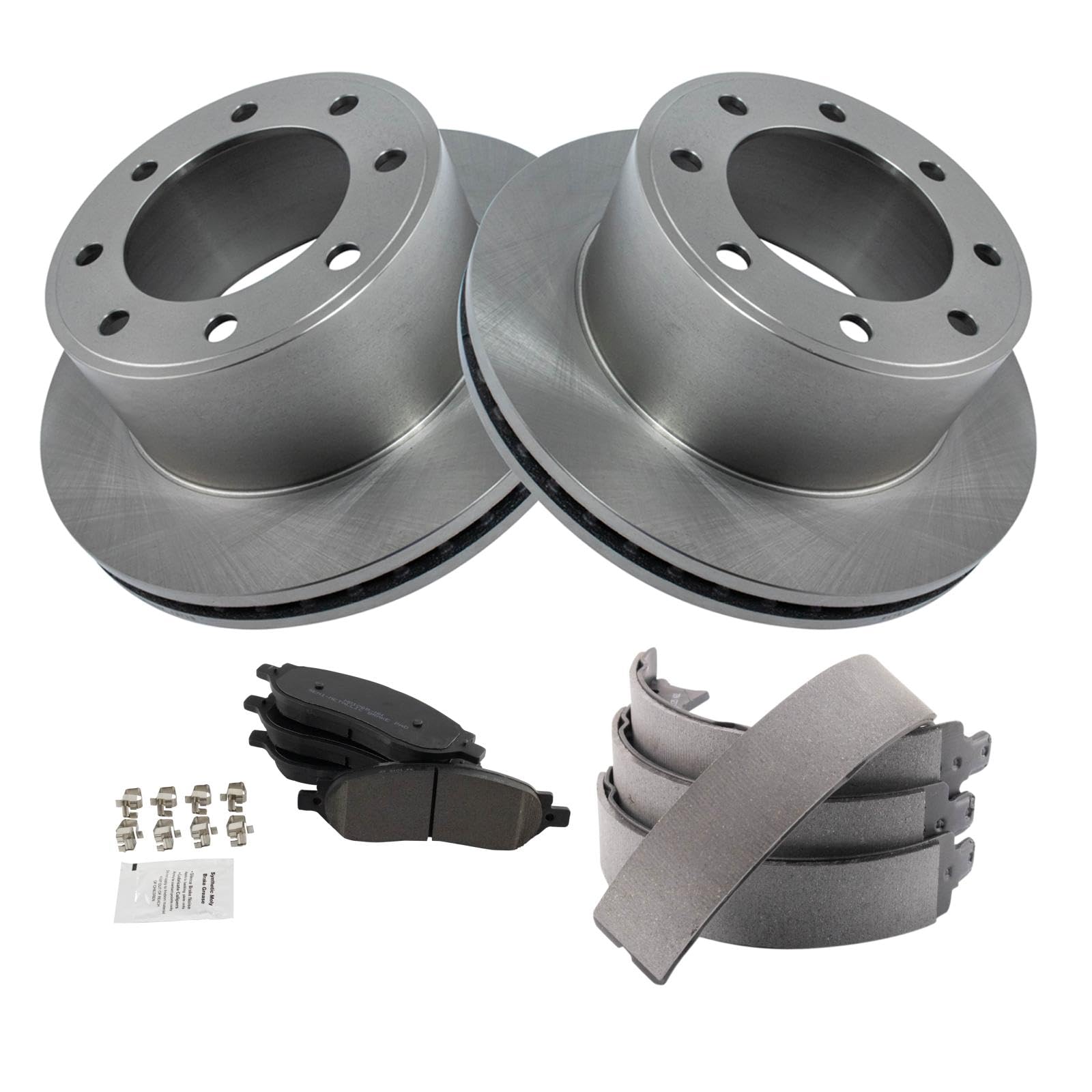 Foto 3 pulgar | Kit De Pastillas De Freno Y Rotor Trasero Trq Semimetálico Para Ford F-250 - Venta Internacional.