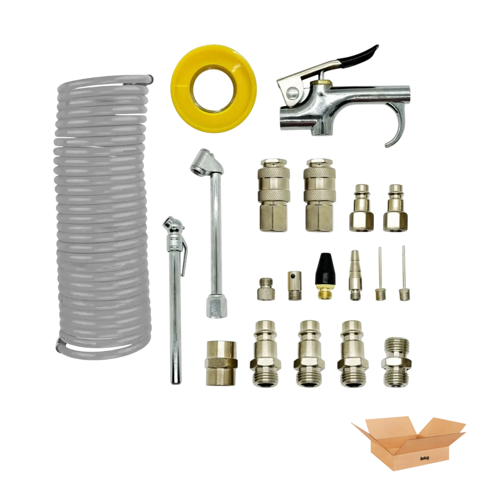 Foto 2 pulgar | Kit Accesorios  Belug Aire Para Compresor Con Manguera 20 Piezas Plata Dorado