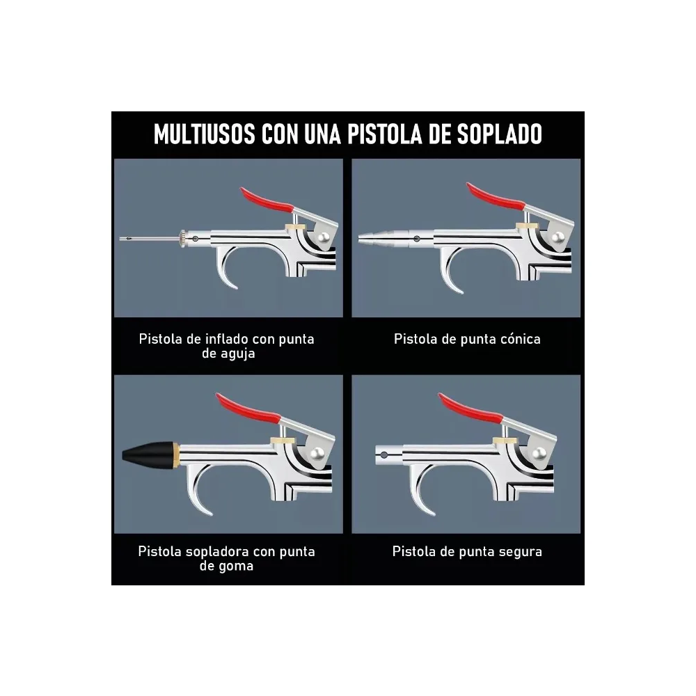 Foto 4 pulgar | Kit Accesorios  Belug Aire Para Compresor Con Manguera 20 Piezas Plata Dorado