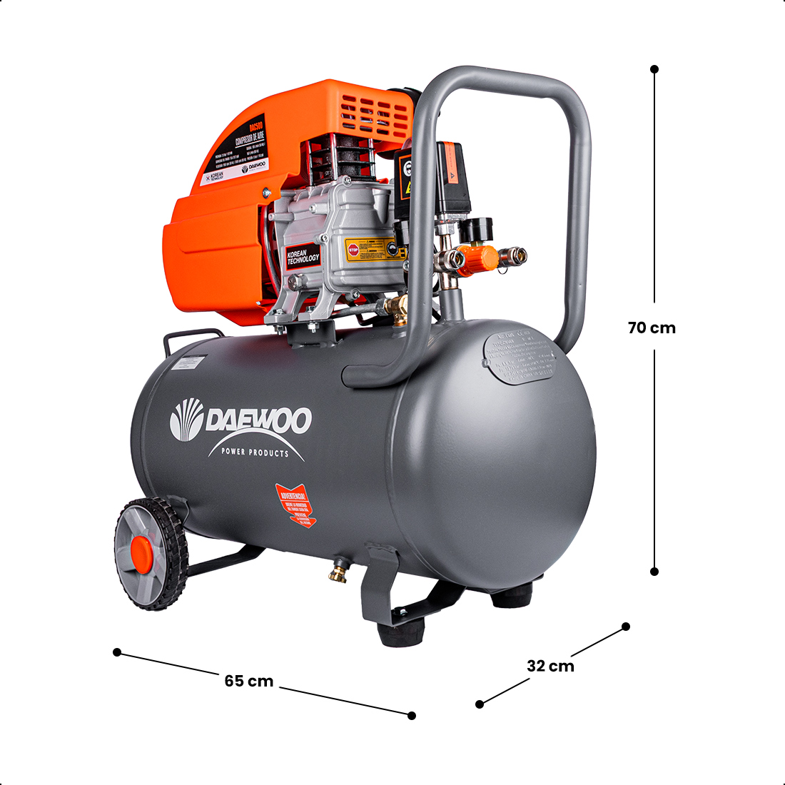 Foto 5 pulgar | Compresor De Aire  Lubricado  Horizontal 50l 2.5hp 110v 115psi (+kit) Daewoo