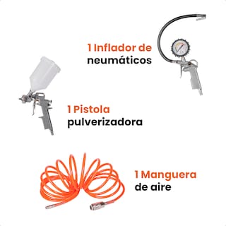 Foto 8 | Compresor De Aire Lubricado Horizontal 50l 2.5hp 110v 115psi (+kit) Daewoo