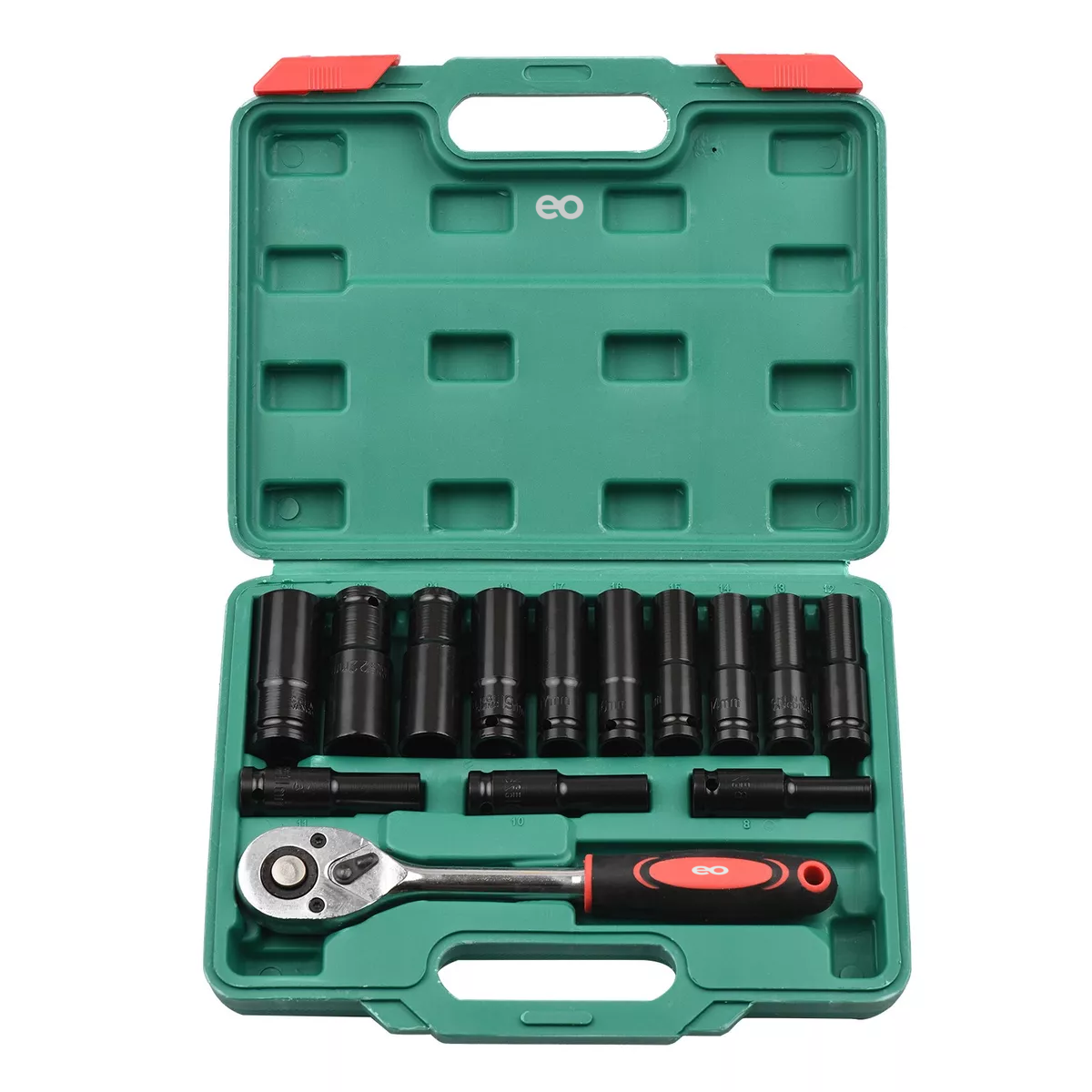 Juego De Herramientas De 1/2 Llaves De Vaso Adaptador 14pcs Eo Safe Imports Esi-7113-1 Negro