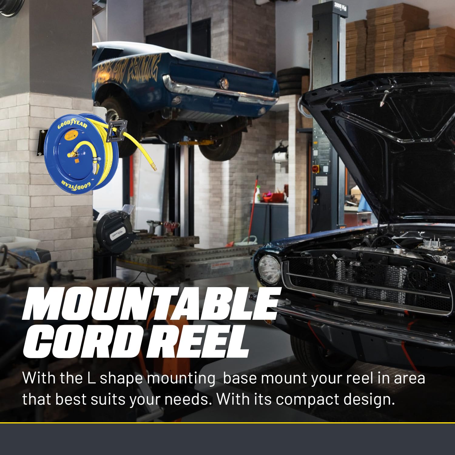 Foto 4 | Manguera De Aire Retráctil Goodyear, 10 Mm X 15 M, 300 Psi - Venta Internacional.